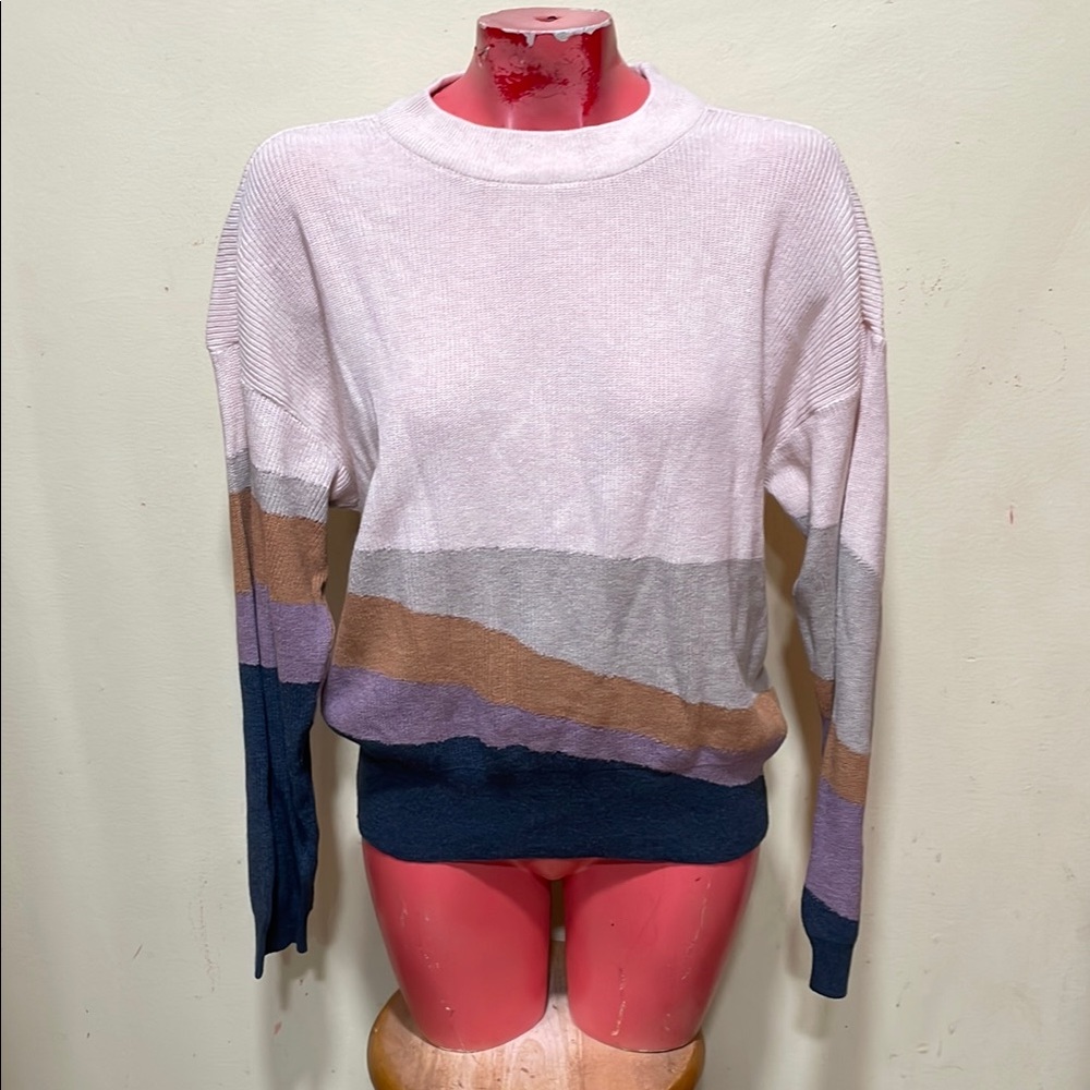 Prana Multicolor Crew Neck Sweater